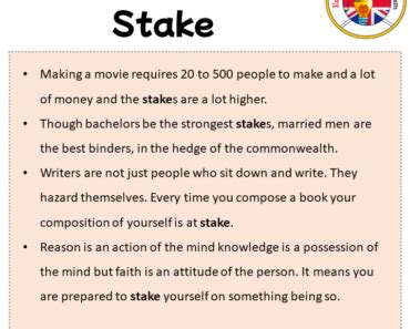 personal stake meaning|PERSONAL STAKE in a sentence .